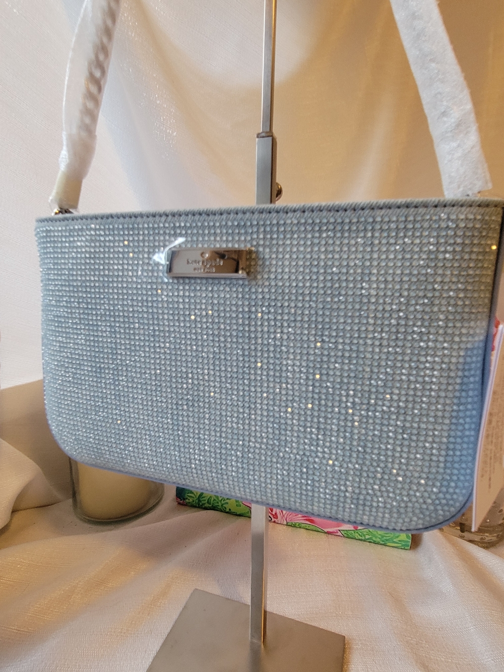 kate spade Madison Studded Denim Lily Pochette